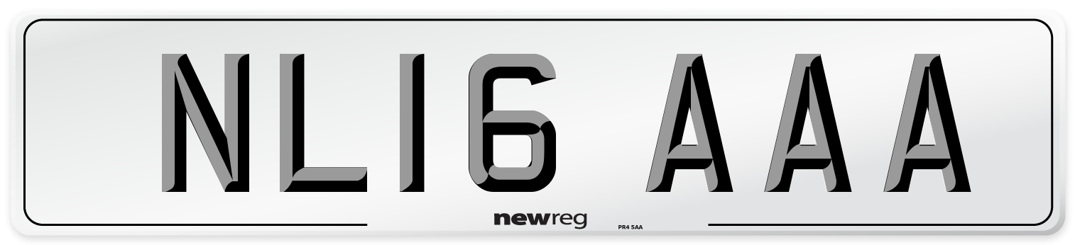 NL16 AAA Number Plate from New Reg
